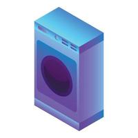 Wash machine icon, isometric style vector