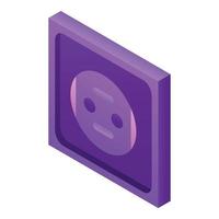 Socket icon, isometric style vector