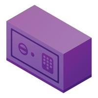 Safe icon, isometric style vector