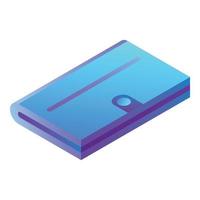 Notebook wallet icon, isometric style vector