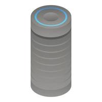 Bass smart speaker icon, isometric style vector