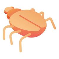 Virus computer bug icon, isometric style vector