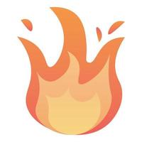 Fire icon, isometric style vector