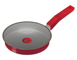 Griddle pan icon, isometric style vector