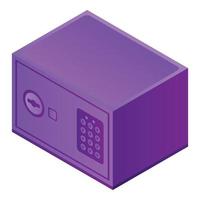 Home safe icon, isometric style vector