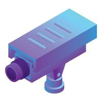 Security camera icon, isometric style vector