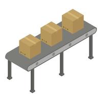 Warehouse line icon, isometric style vector