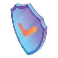 Safe shield icon, isometric style vector