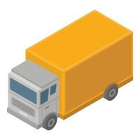 Industry truck icon, isometric style vector