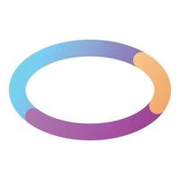 Circle graph icon, isometric style vector