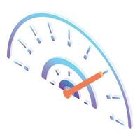 Web speed test icon, isometric style vector