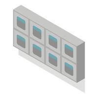 icono de cajas quirúrgicas, estilo isométrico vector