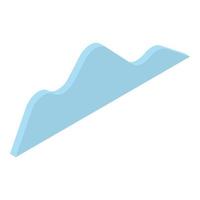 Wave graph icon, isometric style vector