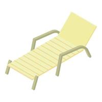 Beach chair icon, isometric style vector