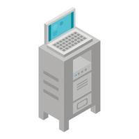 Surgical computer equipment icon, isometric style vector
