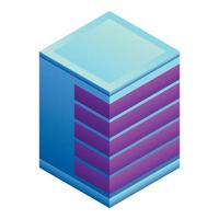 Modern building icon, isometric style vector