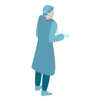 Woman surgical icon, isometric style vector