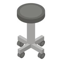 Surgery wheels chair icon, isometric style vector