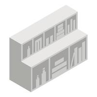 Surgery wall shelf icon, isometric style vector