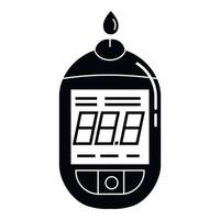 Digital glucometer icon, simple style vector