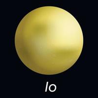 Space io icon, realistic style vector
