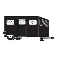 icono de autocaravana de trabajador, estilo simple vector