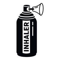 icono de inhalador de spray, estilo simple vector