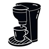 icono de cafetera casera, estilo simple vector