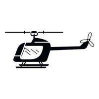 icono de helicóptero rc, estilo simple vector