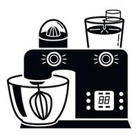 Electric food machine icon, simple style vector