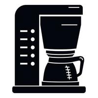 icono de vidrio de la cafetera, estilo simple vector