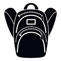 Travel backpack icon, simple style vector