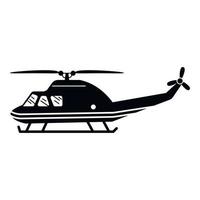Striped line helicopter icon, simple style vector