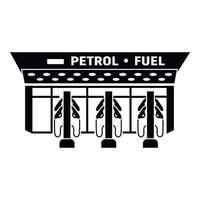 icono de la estación de combustible, estilo simple vector