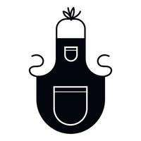 Culinary apron icon, simple style vector