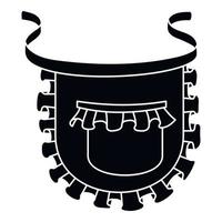 Retro apron icon, simple style vector