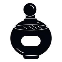 Flavor perfume bottle icon, simple style vector