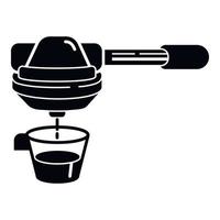 Espresso coffee maker icon, simple style vector