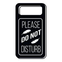 Dont disturb motel tag icon, simple style vector