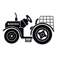 icono de tractor agrícola, estilo simple vector