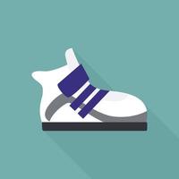 icono de zapatos deportivos, estilo plano vector