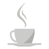 Hot coffee cup icon, flat style vector