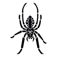 icono de araña cruzada, estilo simple vector