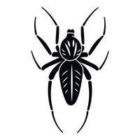 icono de araña de peligro, estilo simple vector