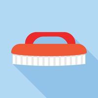 Cleaning brush icon, flat style vector