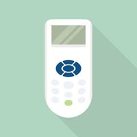 Button remote control conditioner icon, flat style vector