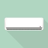 House air conditioner icon, flat style vector