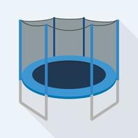 Protected trampoline icon, flat style vector