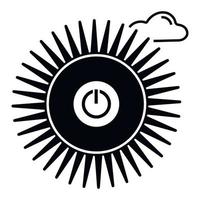 Switch sun off icon, simple style vector