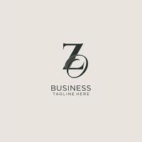 Initials ZO letter monogram with elegant luxury style. Corporate identity and personal logo vector